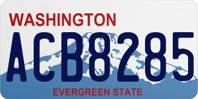 WA license plate ACB8285