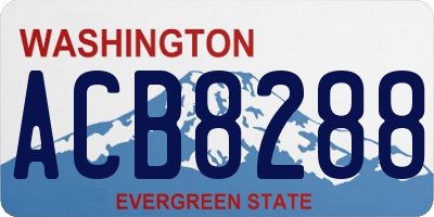 WA license plate ACB8288
