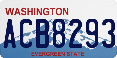 WA license plate ACB8293