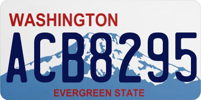 WA license plate ACB8295