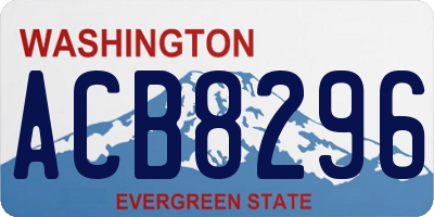 WA license plate ACB8296