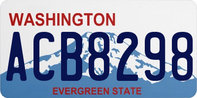 WA license plate ACB8298