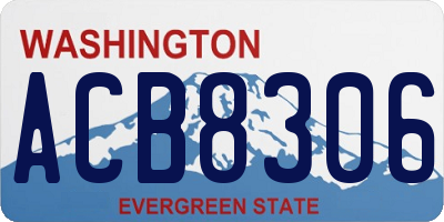 WA license plate ACB8306