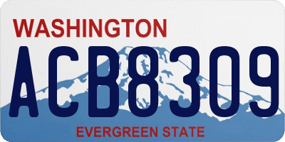 WA license plate ACB8309