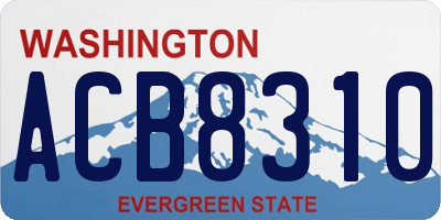 WA license plate ACB8310