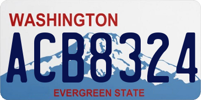 WA license plate ACB8324