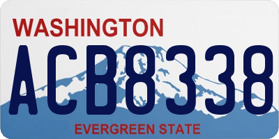 WA license plate ACB8338