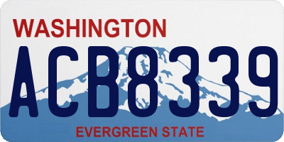 WA license plate ACB8339