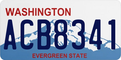 WA license plate ACB8341