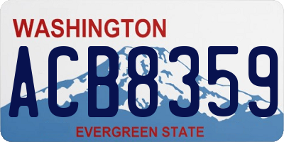 WA license plate ACB8359