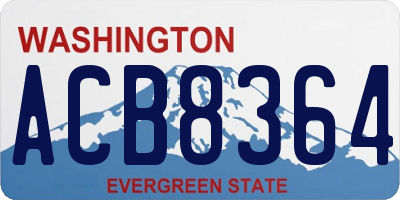 WA license plate ACB8364