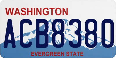 WA license plate ACB8380