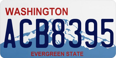 WA license plate ACB8395