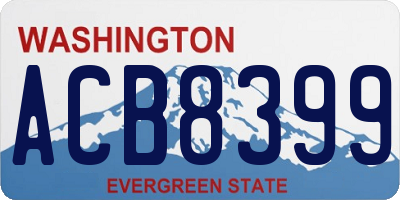 WA license plate ACB8399