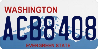 WA license plate ACB8408