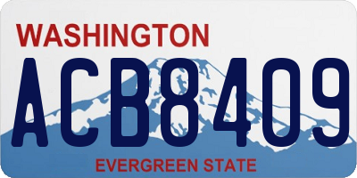 WA license plate ACB8409