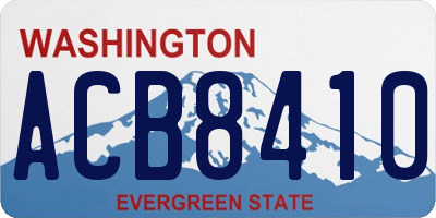 WA license plate ACB8410