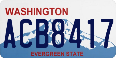 WA license plate ACB8417