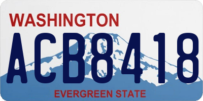 WA license plate ACB8418