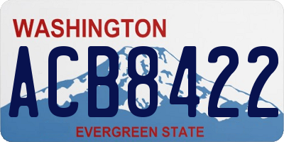 WA license plate ACB8422