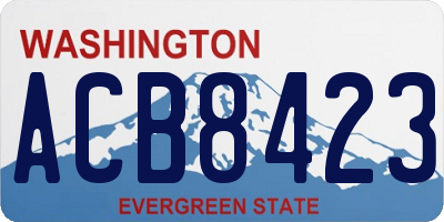 WA license plate ACB8423