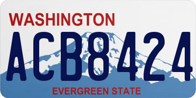 WA license plate ACB8424