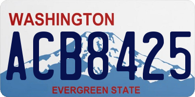 WA license plate ACB8425