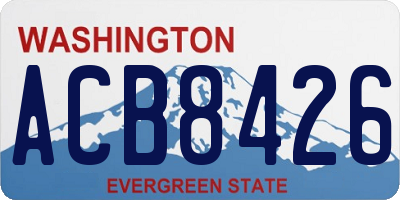 WA license plate ACB8426