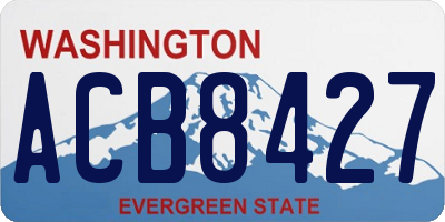 WA license plate ACB8427