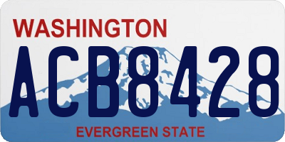 WA license plate ACB8428
