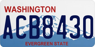 WA license plate ACB8430