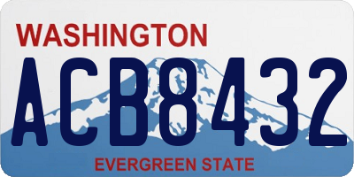 WA license plate ACB8432