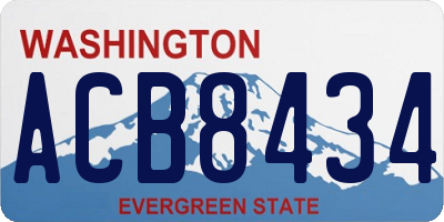 WA license plate ACB8434