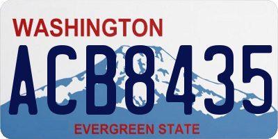 WA license plate ACB8435