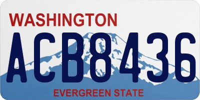 WA license plate ACB8436