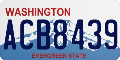 WA license plate ACB8439