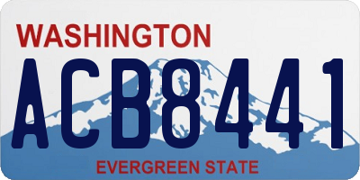 WA license plate ACB8441