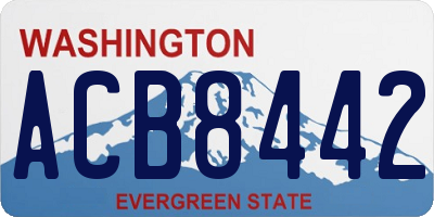 WA license plate ACB8442