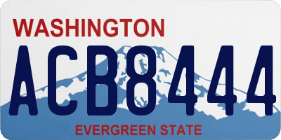 WA license plate ACB8444