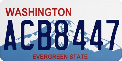 WA license plate ACB8447