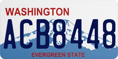 WA license plate ACB8448