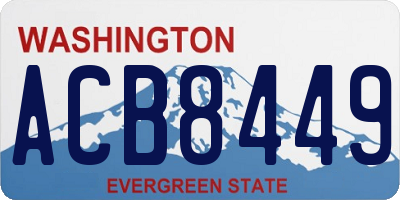 WA license plate ACB8449