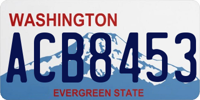 WA license plate ACB8453