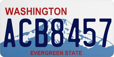 WA license plate ACB8457