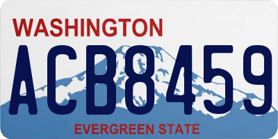 WA license plate ACB8459