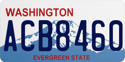 WA license plate ACB8460