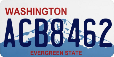 WA license plate ACB8462