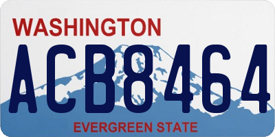 WA license plate ACB8464