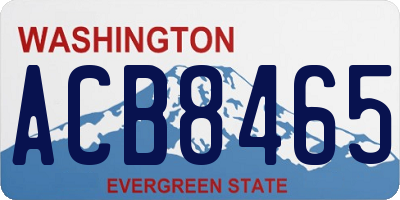 WA license plate ACB8465