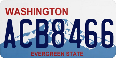 WA license plate ACB8466
